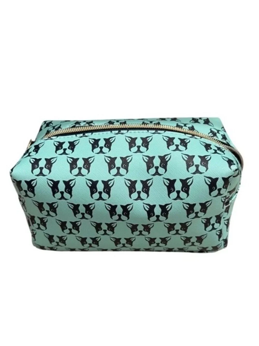 Dabney Lee French Bulldog Frenchie Boston Terrier Dog Print Cosmetic Bag  NWT